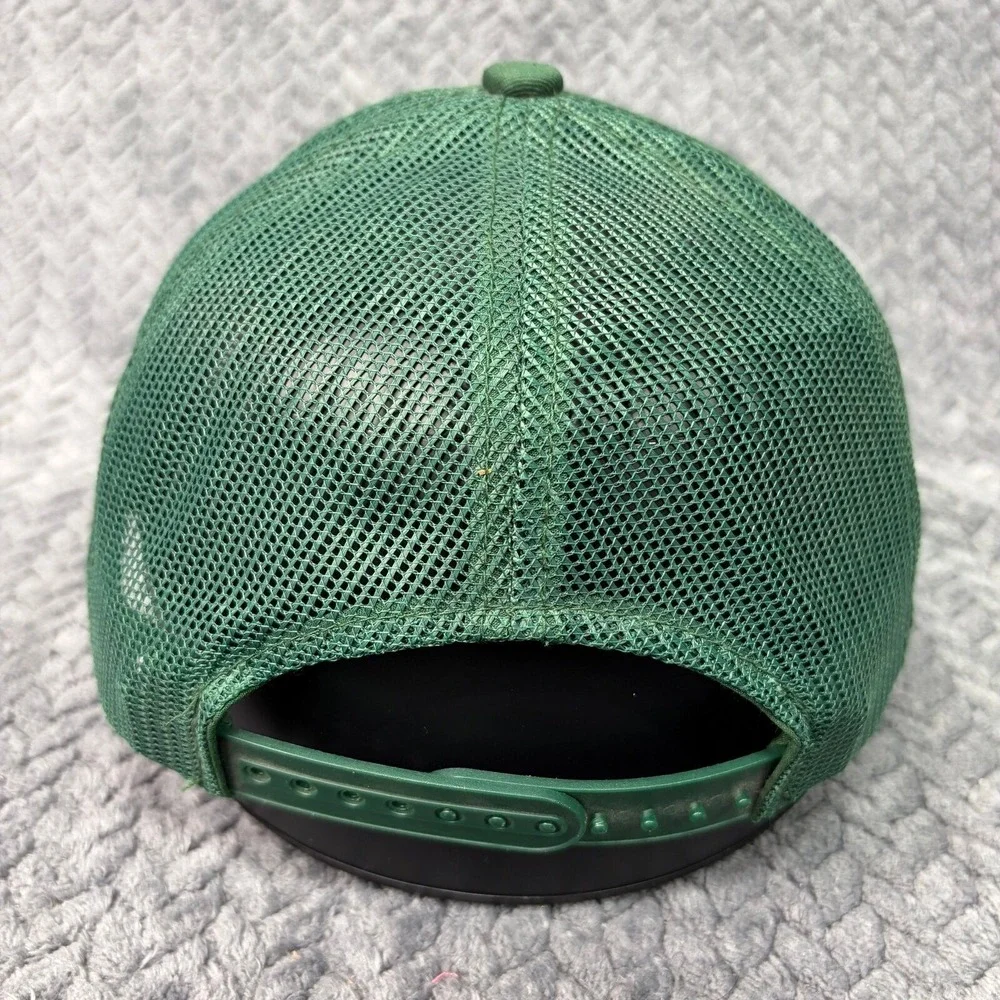 American Snuff Co Memphis TN Green Trucker Hat Snapback Mesh Cap Vintage Style